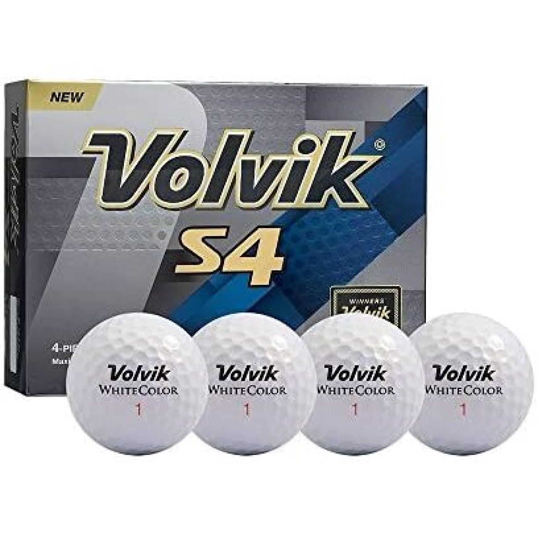 Paquete de 12 pelotas de golf Volvik DZ S4
