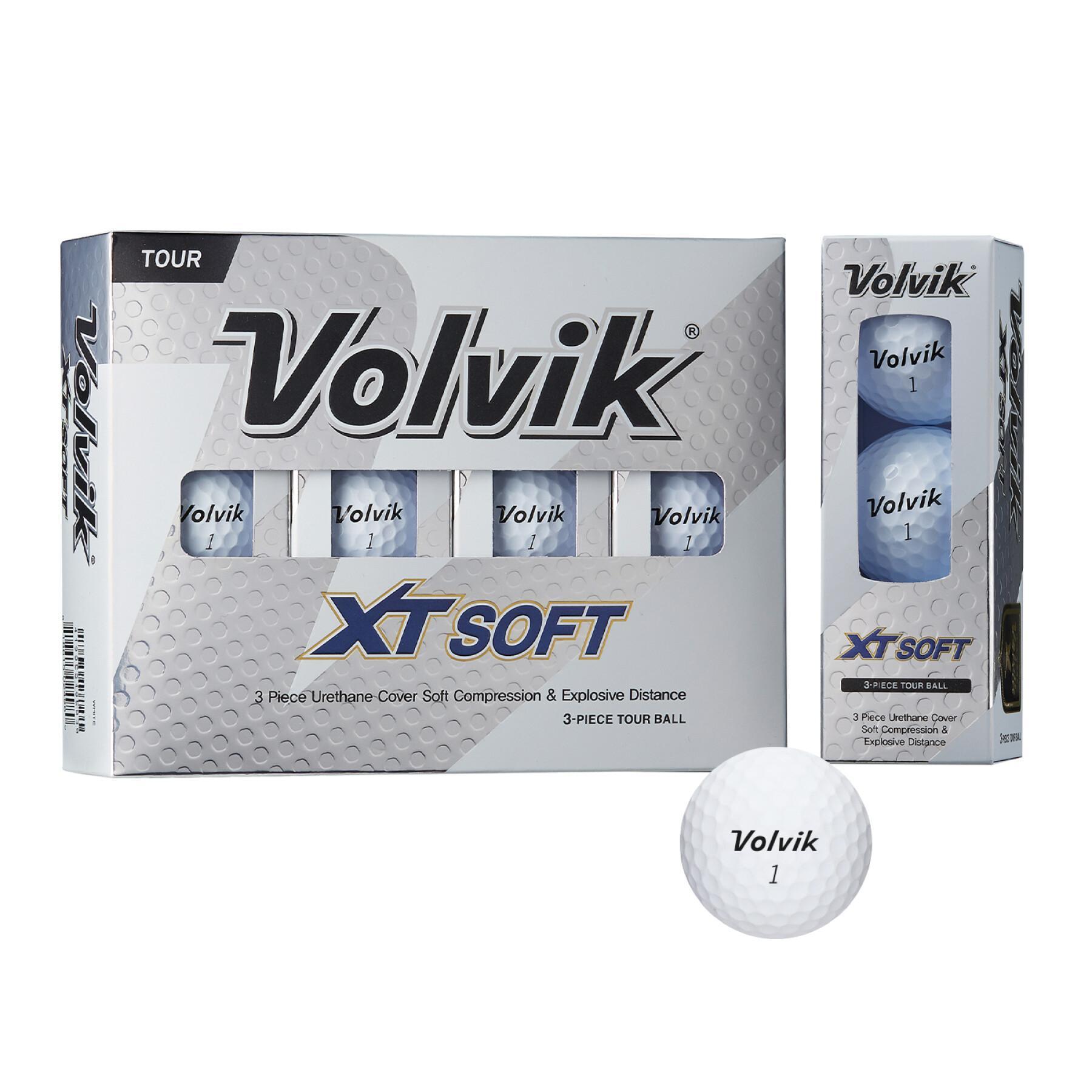 Paquetes de 3 pelotas de golf Volvik XT soft urethane 12 balls
