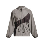 Chaqueta impermeable con capucha para mujer Under Armour Rush Woven Novelty